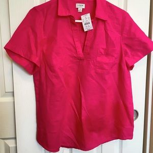 Jcrew fuschia short sleeves shirt